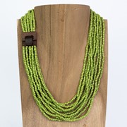Bali Glass Bead Mini Wood Buckle Necklace 40363 View 5